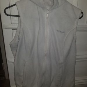 Columbia white fleece vest